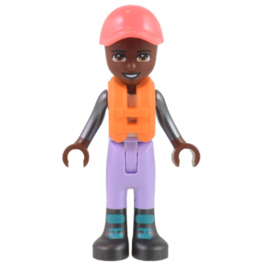 friends elijah - lavender sailing outfit coral cap orange life jacket