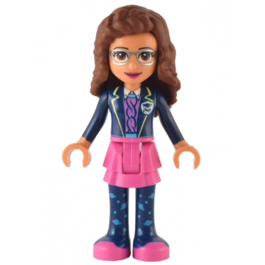 friends olivia nougat - dark pink skirt dark blue leggings dark blue jacket