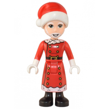 friends santa - red jacket and skirt with buttons and white trim santa hat
