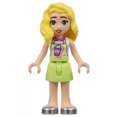 friends matilde - yellowish green jumper bubble tea uniform silver shoes