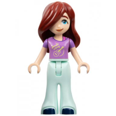 friends paisley - medium lavender shirt with guitar light aqua trousers bell-bottoms dark blue shoes