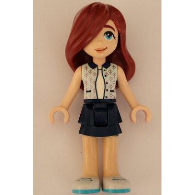friends paisley - light aqua vest dark blue skirt white shoes medium azure soles and laces