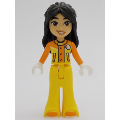 friends liann - orange and yellow ski suit jacket trousers bell-bottoms orange shoes