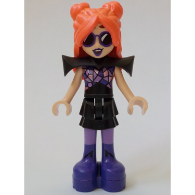 friends ley-la paisley persona - black shoulder pads dark purple boots platform soles