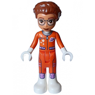friends olivia adult - astronaut reddish orange spacesuit