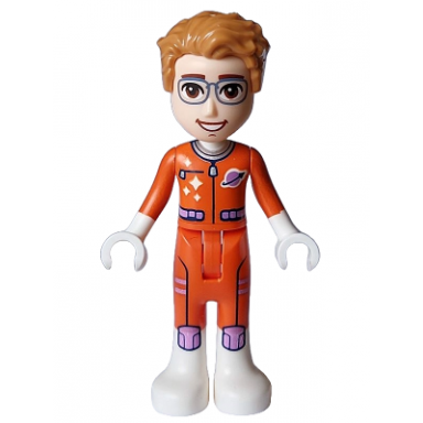 friends julian adult - astronaut reddish orange spacesuit