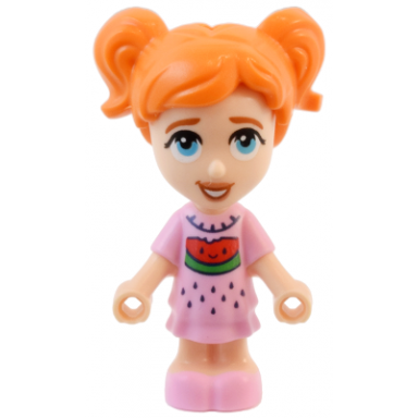 friends ella - micro doll bright pink watermelon dress