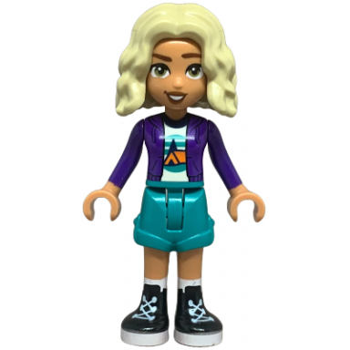 friends nova - dark purple hoodie white shirt with tent dark turquoise shorts black and white boots