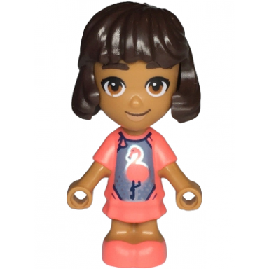 friends alba - micro doll coral dress