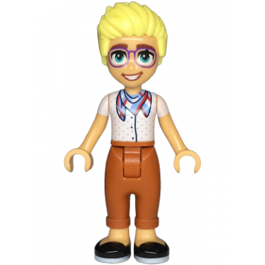 friends olly - white shirt with bandana dark orange trousers black shoes