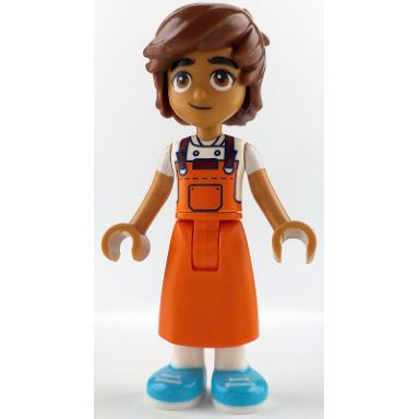 friends leo - reddish orange apron medium azure shoes