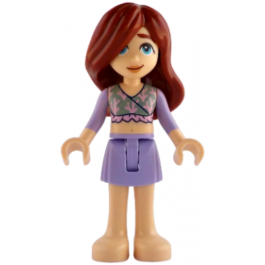 friends paisley - sand green top lavender skirt bare feet