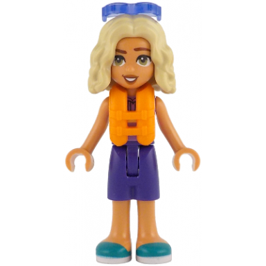 friends nova - medium lavender sleeveless hoodie with dachshund dark purple shorts dark turquoise shoes orange life jacket trans-purple sunglasses