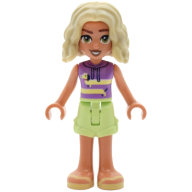 friends nova - medium lavender sleeveless hoodie with dachshund yellowish green shorts bright light yellow sandals