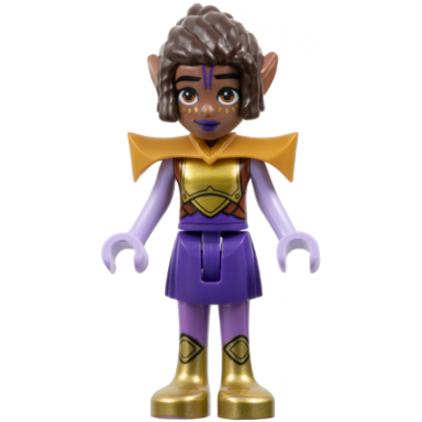 aliya - dark purple warrior elf costume pearl gold armor