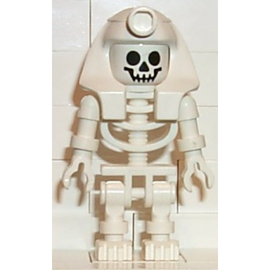skeleton with standard skull white mummy headdress