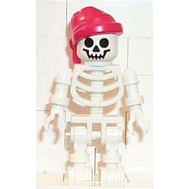 skeleton - standard skull floppy arms red bandana with single tail in back