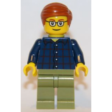 plaid button shirt olive green legs dark orange smooth hair