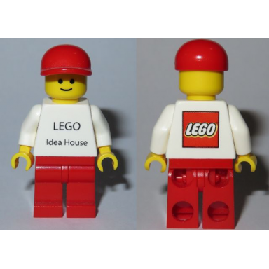 lego idea house minifigure - lego logo on back