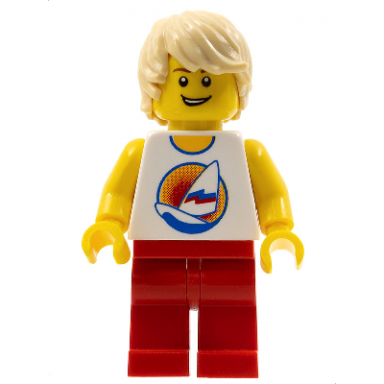 surfer red legs tan hair