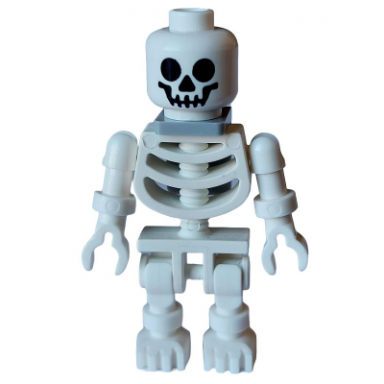 skeleton - standard skull floppy arms light bluish gray neck bracket