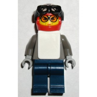 snowboarder dark gray shirt dark blue legs white vest