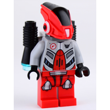 red robot sidekick with jet pack