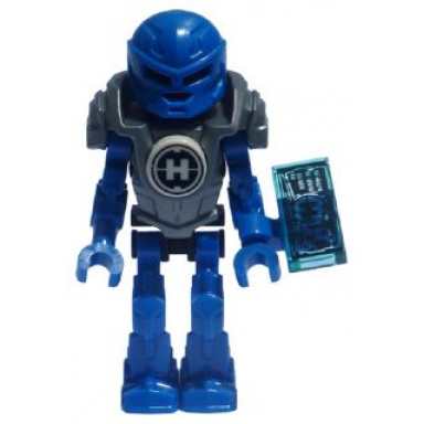 hero factory mini - surge - flat silver armor with datapad