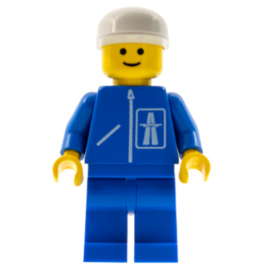 highway pattern - blue legs white cap