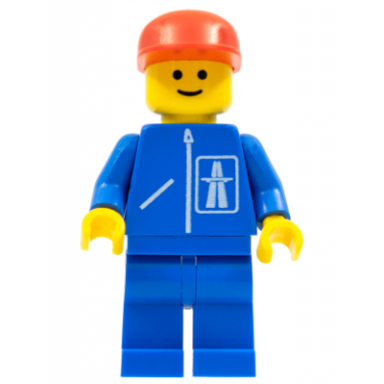 highway pattern - blue legs red cap