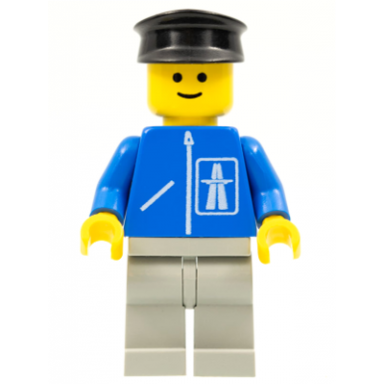highway pattern - light gray legs black hat