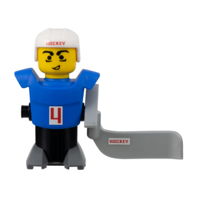 mcdonalds sports hockey player - blue torso and black base with stickers