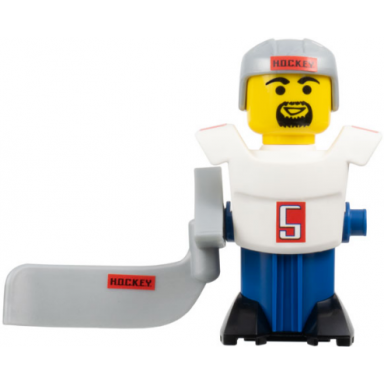 mcdonalds sports hockey player - white torso and blue base with stickers