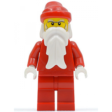 santa red legs white bushy eyebrows