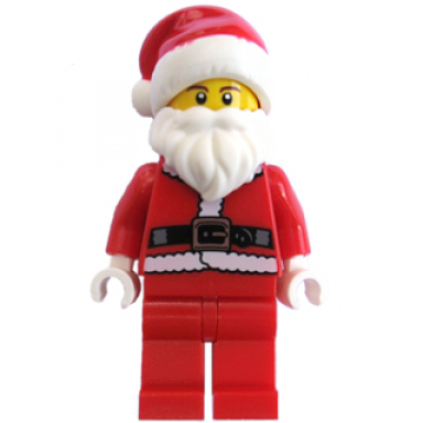 santa - fur lined jacket with copper belt buckle red legs brown eyebrows