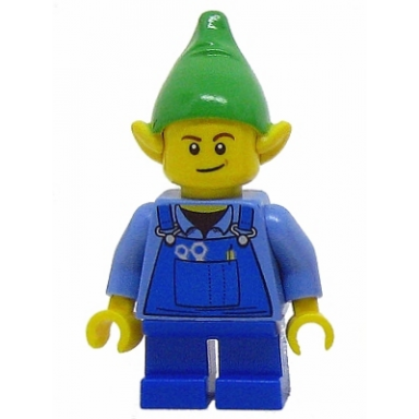 elf - blue overalls brown dimple