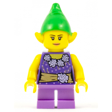 elf - female dark purple top