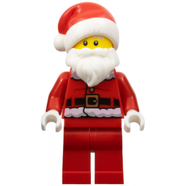 santa - fur lined jacket with candy cane on back red legs open mouth