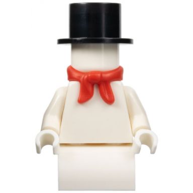 snowman with 2 x 2 curved top brick as legs