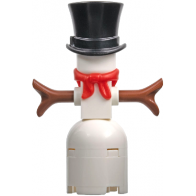 snowman with 2 x 2 round brick as legs