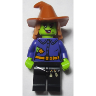 wacky witch - dark orange floppy hat