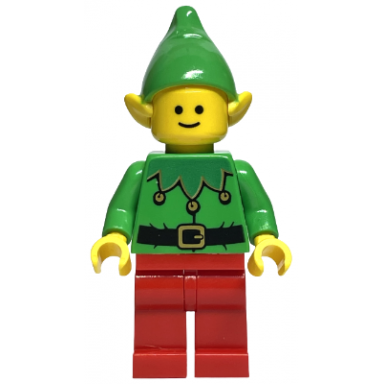 elf - green scalloped collar with bells red legs