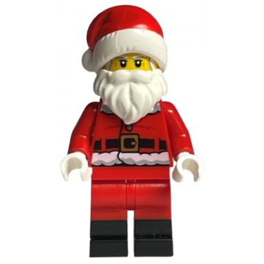santa - fur lined jacket with candy cane on back red legs with black boots