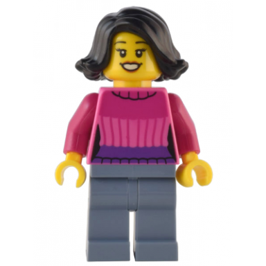holiday shopper - dark pink sweater