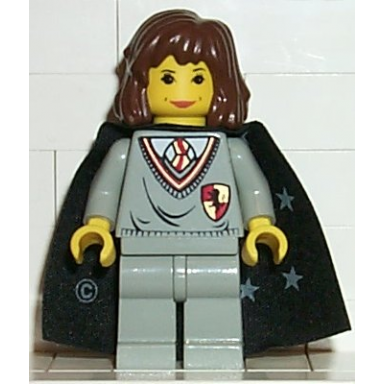 hermione granger - gryffindor shield torso light gray legs black cape with stars