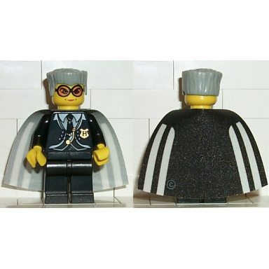 madam rolanda hooch - black outfit yellow head cape with white stripes