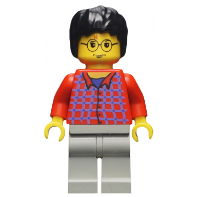 harry potter - red shirt torso light gray legs