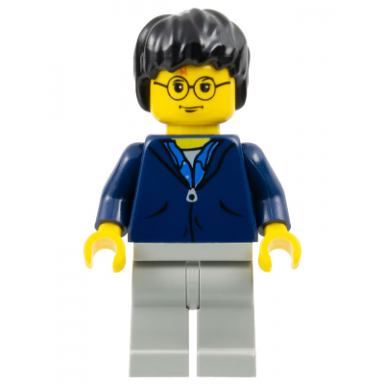 harry potter - dark blue jacket torso light gray legs