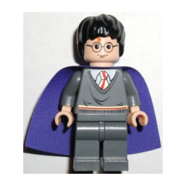 harry potter - gryffindor stripe torso dark bluish gray legs lilac cape