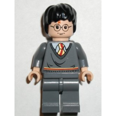 harry potter - gryffindor stripe torso dark bluish gray legs eyebrows in glasses
